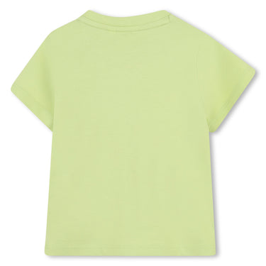 BOSS Playera para bebe color lima logos al frente